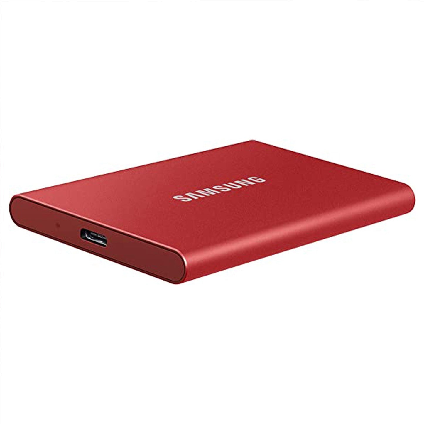 High-Speed SAMSUNG T7 Portable SSD - USB 3.2 - 500GB Solid State Drive - Stylish Metallic RED - Fast Data Transfer (MU-PC500R/AM)