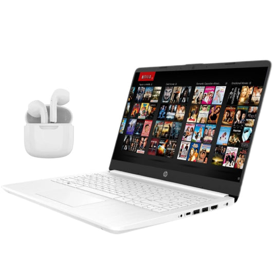 Hp Flagship 14'' Laptop With Free Ai Powered Microsoft 365 | Bluetooth Earphones | 16Gb Ram | 128Gb External Drive & 64Gb Onboar