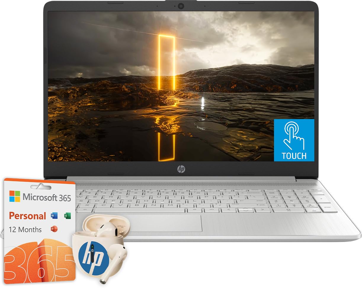 Hp Touchscreen Laptop, 15.6'' Led Business Laptop Computer, Windows 11 Home 12Gb Ram 512Gb Ssd, Intel Core I3-1215U Processor, 1