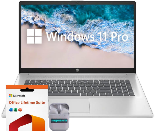 Hp Business Laptop Computer, 17.3'' Fhd Ips Led Laptop 32Gb Ram 1Tb Ssd, Amd Ryzen 5 7430U, Windows 11 Pro Laptop With Microsoft