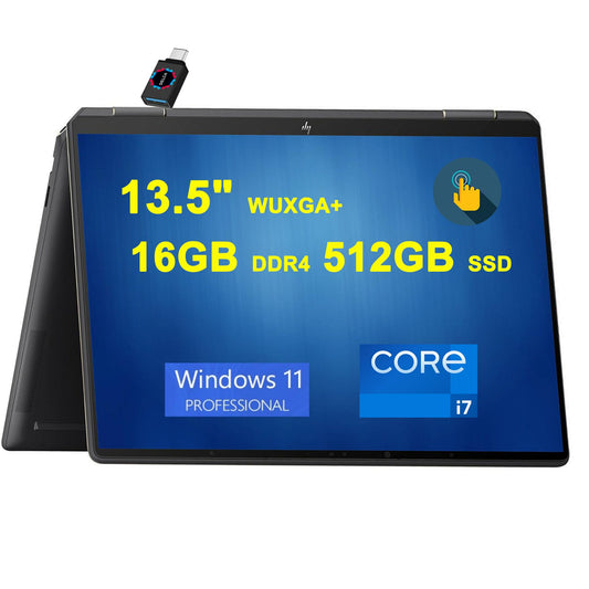 Hp Spectre X360 14 2-In-1 Laptop | 13.5'' Wuxga+ Touch 400 Nits 100% Srgb | Intel 10-Core I7-1355U | 16Gb Ddr4 512Gb Ssd | Backl