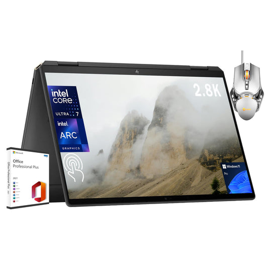 Hp Spectre 2-In-1 Laptop, 14'' 2.8K Touch Display, Intel 16-Core Ultra 7-155H, 16 Gb Ddr5, 1 Tb Ssd, Intel Arc Gpu, Backlit Keyb