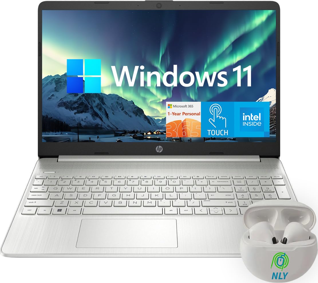 Hp Touchscreen 15.6'' Laptop Computer With 1-Year Microsoft Office 365, Led Display Laptop 12Gb Ram, 512Gb Ssd, Intel Core I5-11