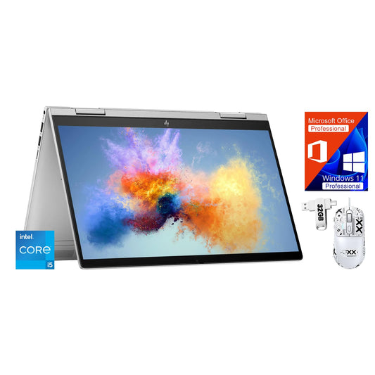 Hp Envy X360 14 Inch 2-In-1 Laptop, Touchscreen, Intel I5-1335U, 8 Gb Ddr4 Ram, 512 Gb Ssd, With Windows 11 Pro + Office Pro + M