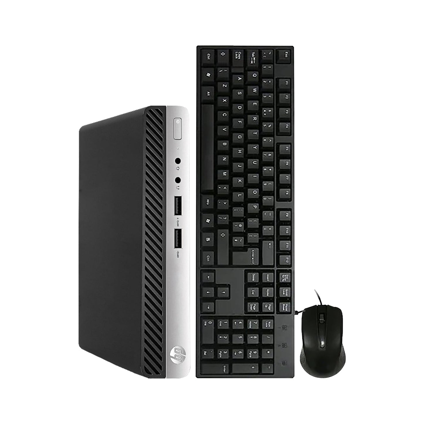 HP ProDesk 400 G4 Tiny High Performance Desktop PC (Intel Core i5 - 8th Gen Up to 4.10 GHz Processor / 16GB - 32GB DDR4 RAM / 512GB - 2TB SSD / Windows 11 Pro) Wired Keyboard and Mouse - Refurbished