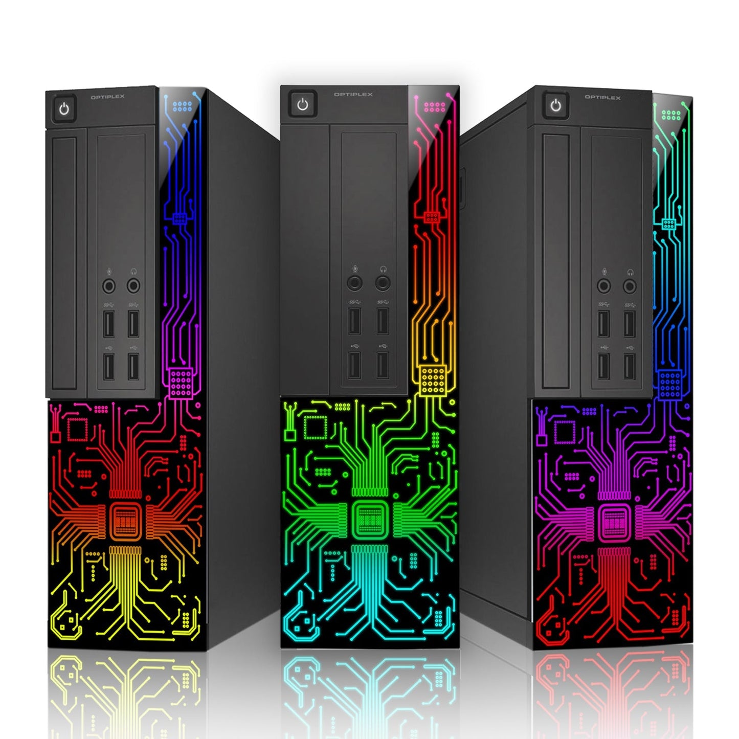 Dell OptiPlex Gaming Desktop Computer with Customized RGB Lights Intel i7 Quad-Core Processor 16GB RAM 512GB -1TB SSD Win 10 Pro WIFI, Gaming PC Keyboard & Mouse - Refurbished