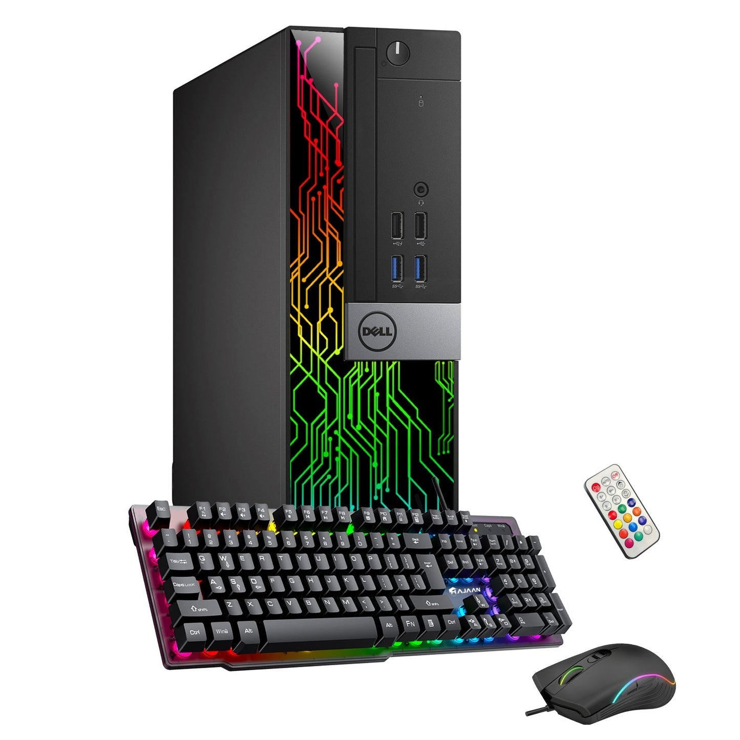 Dell Optiplex RGB Desktop Computer PC, Intel Hexa-Core i5-8500 up to 4.10 GHz, 16GB DDR4 RAM, 1 TB NVMe SSD, Dual Monitor Support, Windows 11 Pro, WiFi +Bluetooth  - Refurbished
