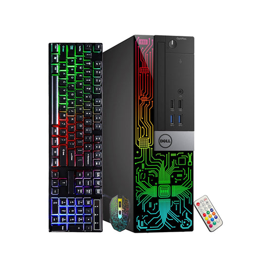 Dell Optiplex RGB Desktop Computer PC, Intel Hexa-Core i5-8500 up to 4.10 GHz, 32GB DDR4 RAM, 1TB NVMe SSD, Dual Monitor Support, Windows 11 Pro, WiFi + Bluetooth - Refurbished