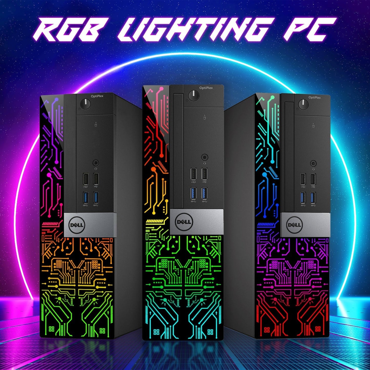 Dell OptiPlex 5060 RGB Desktop Computer - Intel i5-8500 Six Core (4.1GHz Turbo) | 32GB DDR4 RAM | 1TB /2TB SSD | GT 730/ 1030/ RX 550 WiFi + Bluetooth | Windows 11 Pro - Refurbished