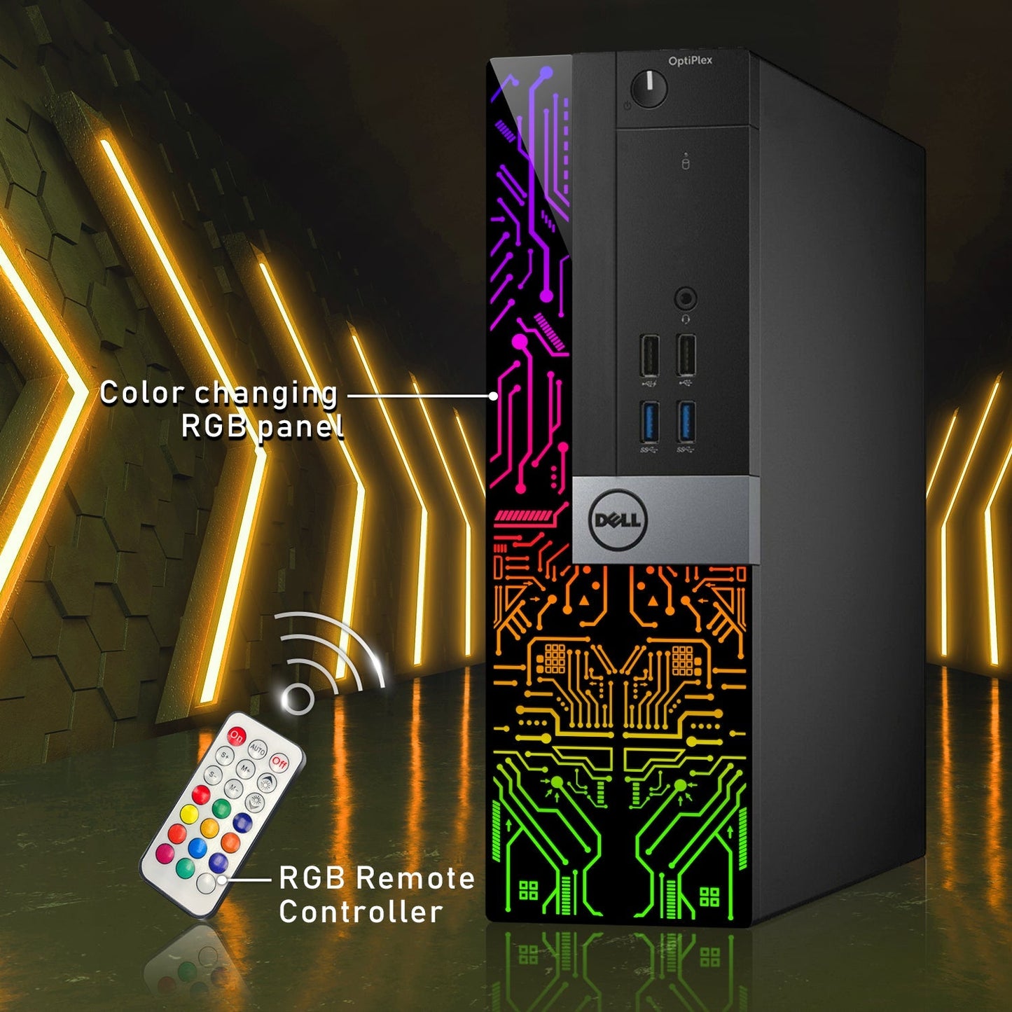 Dell Optiplex RGB Desktop Computer PC, Intel Hexa-Core i5-8500 up to 4.10 GHz, 16GB DDR4 RAM, 2 TB NVMe SSD, Dual Monitor Support, Windows 11 Pro - Refurbished