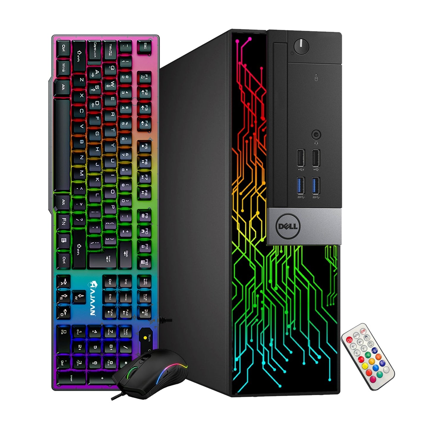 Dell OptiPlex 5060 RGB Desktop Computer - R5 340X / R5 430 /  GT 730 | Intel i5-8500 Six Core (4.1GHz Turbo) | 16GB DDR4 RAM | 512GB SSD | WiFi + Bluetooth | Windows 11 Pro - Refurbished