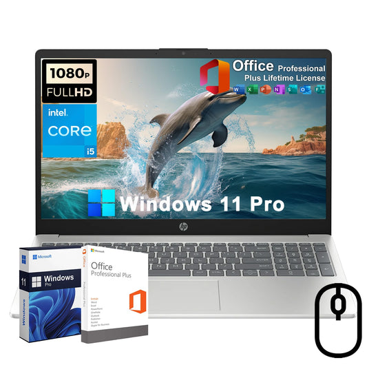 Hp 15.6'' Fhd Business Laptop, With Office Lifetime License & Windows 11 Pro, 12Th Gen Intel Core I5-1235U (Up To 4.4 Ghz), 32Gb