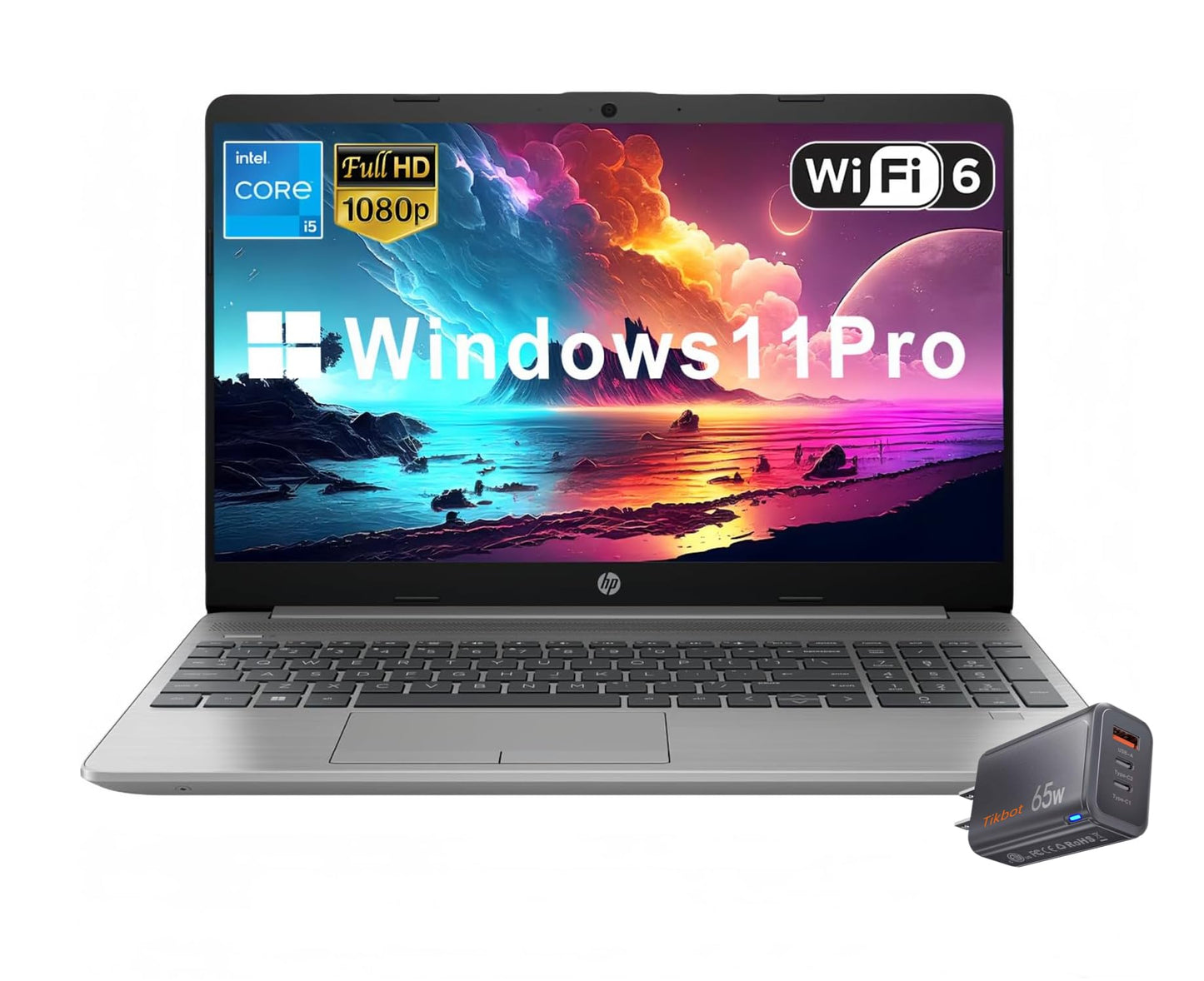 Hp 15.6'' Business Laptop - Intel I5-1235U, 32Gb Ram, 1Tb Ssd, Windows 11 Pro, Wi-Fi 6, Bluetooth 5.2, Webcam, W/Extra 65W Pd Fa