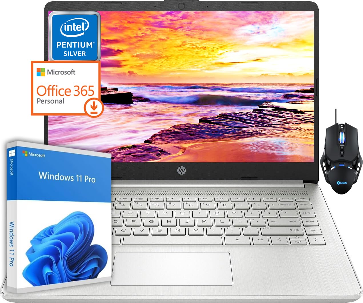 Hp Laptop For Business & Student, 14'' Hd Display, Intel Pentium Silver N5030 Processor, 16Gb Ram, 1Tb Ssd, 1-Year Microsoft Off