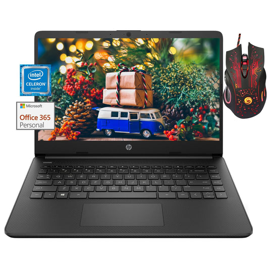 Hp 14'' Laptop For Students And Business - Intel Quad-Core Processor, 16Gb Ram, 128Gb Storage(64Gb Emmc+64Gb Micro Sd), 1-Year O