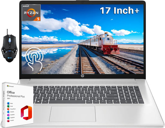 Hp 17 Touchscreen Laptop 2024 For Business, 17.3'' Touch Screen Laptop With Microsoft Office Lifetime License, Amd Ryzen 5 7530U