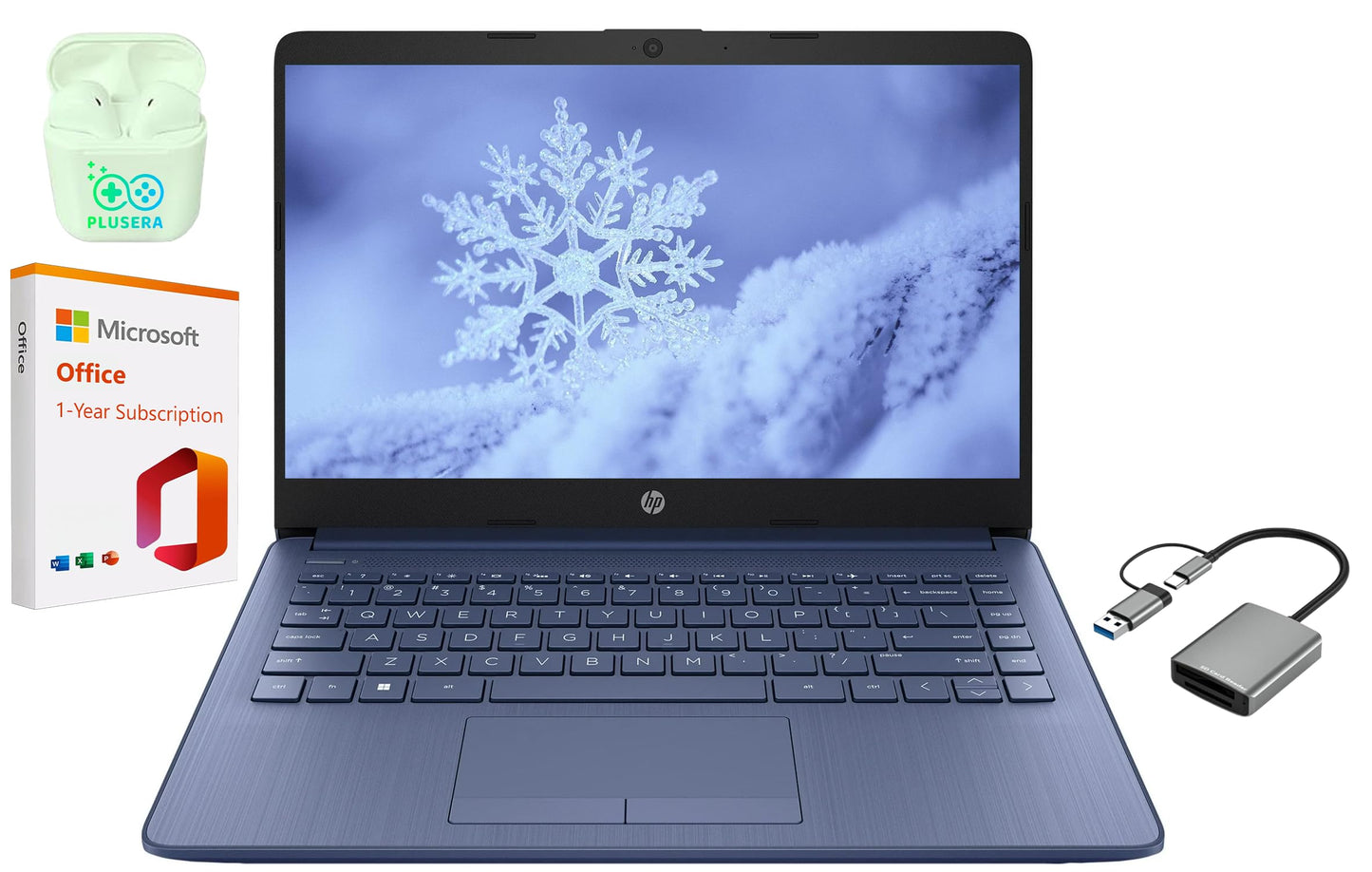 Hp 14'' Led Business Laptop Computer, 8Gb Ram 64Gb Emmc, Intel Quad-Core N4120 Processor, Windows 11 S Laptop With 1-Year Micros