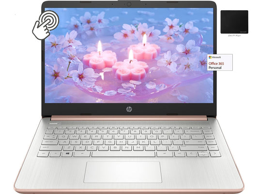 Hp 14In Thin Light Touchscreen Laptop, Amd Dual-Core 3020E Cpu, 8Gb Ram, 320Gb Storage(64Gb Emmc+256Gb Ssd), Webcam,Win 10 Bundl