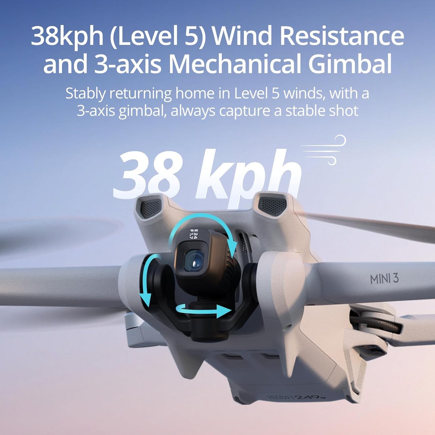 DJI Mini 3 Camera Drone 4k HDR 38-min Flight time vertical shooting
