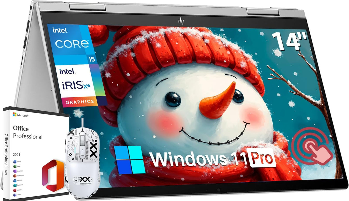 Hp Envy 14 2-In-1 Business Laptop, Office Lifetime License, 14'' Fhd Touch Screen, Intel 10-Core I5-1335U Cpu, 8 Gb Ram, 1 Tb Ss