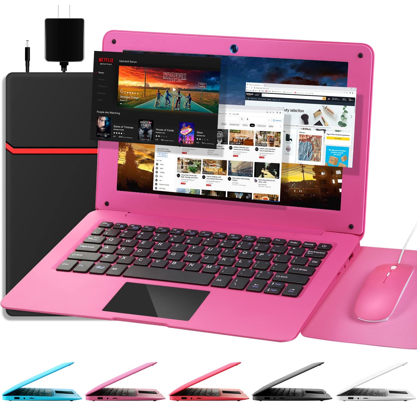 G Anica Laptop Computer(10.1 Inch), Quad Core Powered By Android 12.0, Netbook Computer With Wifi, Webcam And Bluetooth, Mini La
