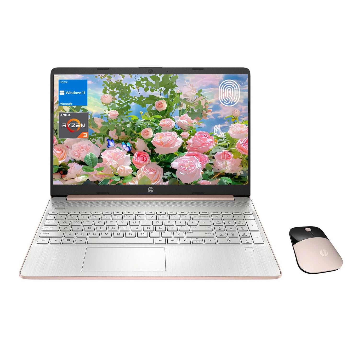 Hp Portable Laptop, 15.6'' Hd Anti-Glare Display, Amd Ryzen 3 3250U, 8Gb Ram, 256Gb Pcie Ssd, Student And Business, Webcam, Fing