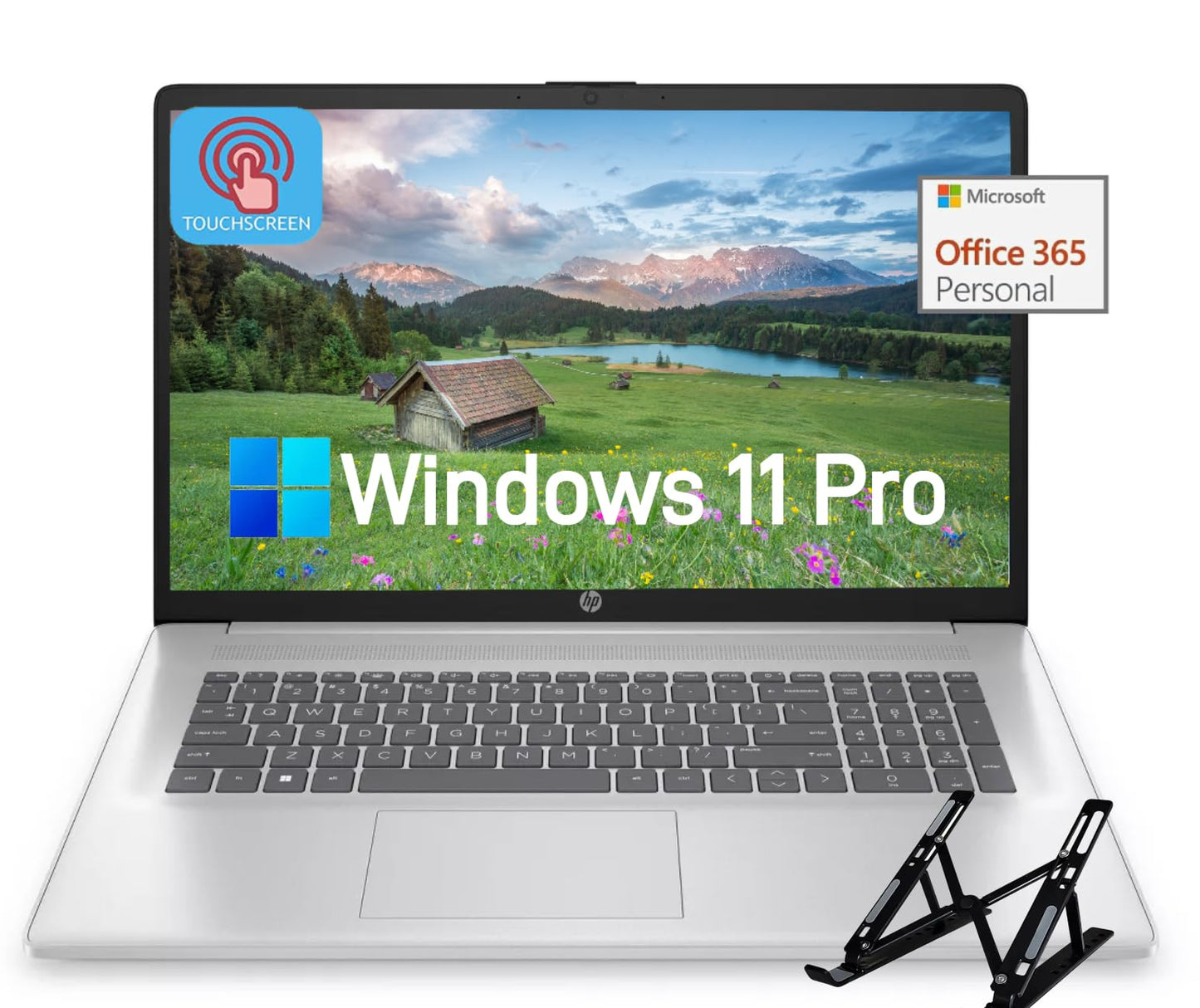Hp 17 Touchscreen Laptop For Business - 17.3'' Hd+ Display, Windows 11 Pro, 8Gb Ram, 512Gb Ssd, 1 Year Microsoft Office 365, Int