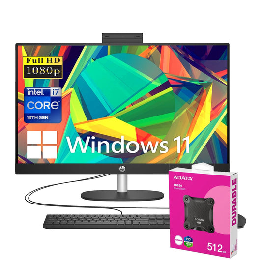 Hp 27'' Fhd All In One Computer, Intel Core I7-1355U, 32Gb Ram, 2Tb Pcie Ssd, Ir Camera, Wired Kb & Mouse, Rj-45, Wi-Fi 6, Windo