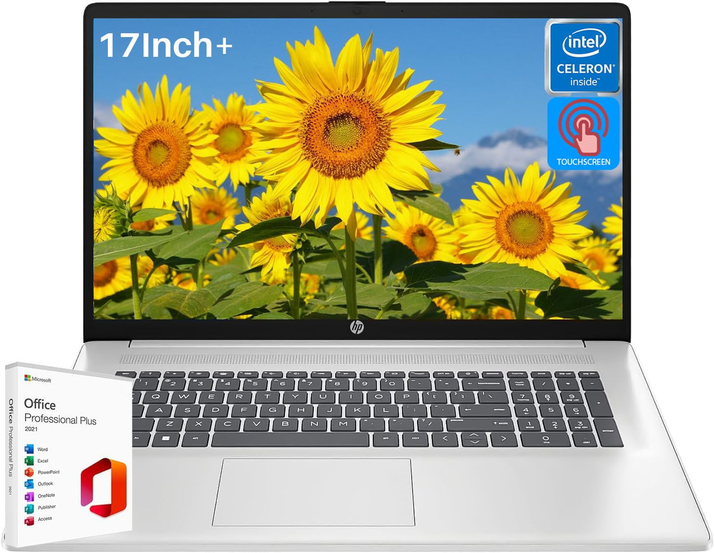 Hp 17 Touchscreen Business Laptop 2024 Newest, 17.3'' Laptop With Microsoft Office Lifetime License, Intel Pentium Silver N5030,