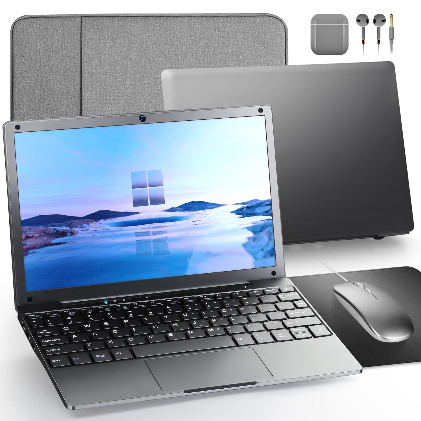 G Anica Laptop Computer, Windows 11 Laptop, 8Gb+128Gb, Intel Celeron Dual Core Processors, 10'' Laptops, Bluetooth Wifi Webcam H