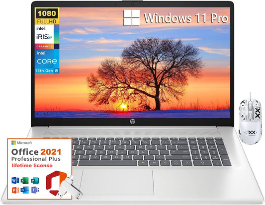 Hp 17 Inch Business Laptop, Intel I5-1335U (Up To 4.6Ghz), 16 Gb Ram, 1 Tb Ssd, 17.3 Ips Fhd, Backlit Keyboard, Anti-Glare, Wi-F