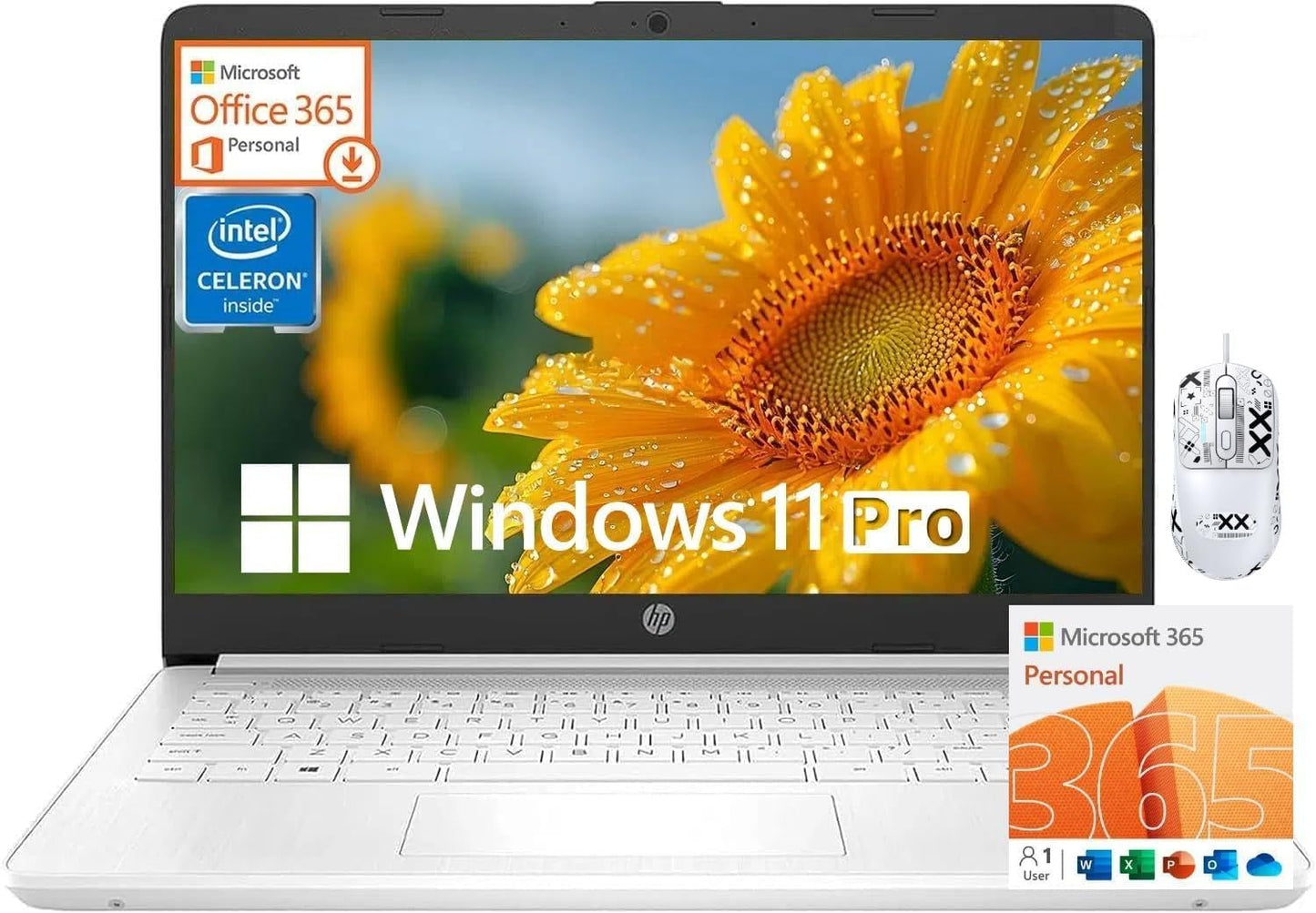 Hp 14 Inch Business And Students Laptop, 1-Year Office 365, 14'' Hd Display, Intel Quad-Core N4120, 16 Gb Ram + 320 Gb Storage(6