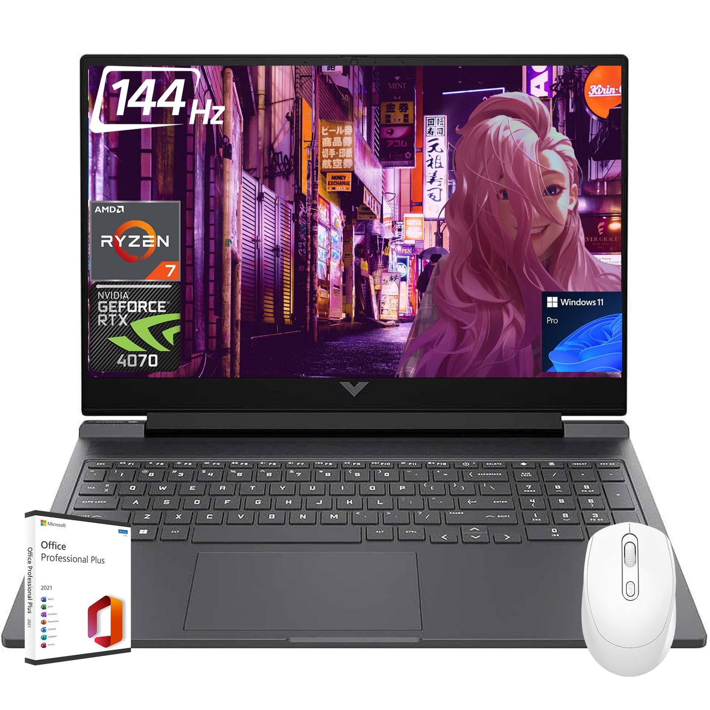 Hp Victus Gaming Laptop, 16.1'' Fhd 144Hz Display, Amd Ryzen 7-8845Hs, Geforce Rtx 4070, 32Gb Ddr5, 1Tb Ssd, Wifi 6, Backlit Key
