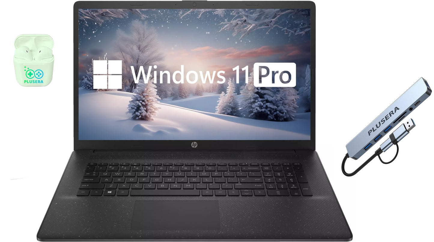 Hp 17.3'' Business Laptop Computer, 10-Core Intel Core I5, Windows 11 Pro Laptop With Microsoft Office Lifetime Suite, Plusera E