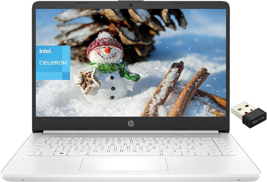 Hp Ultra-Light Laptop For Students And Business, 14'' Hd Display, Intel Quad-Core Processor, 16Gb Ram, 64Gb Emmc+256Gb Sd Card,