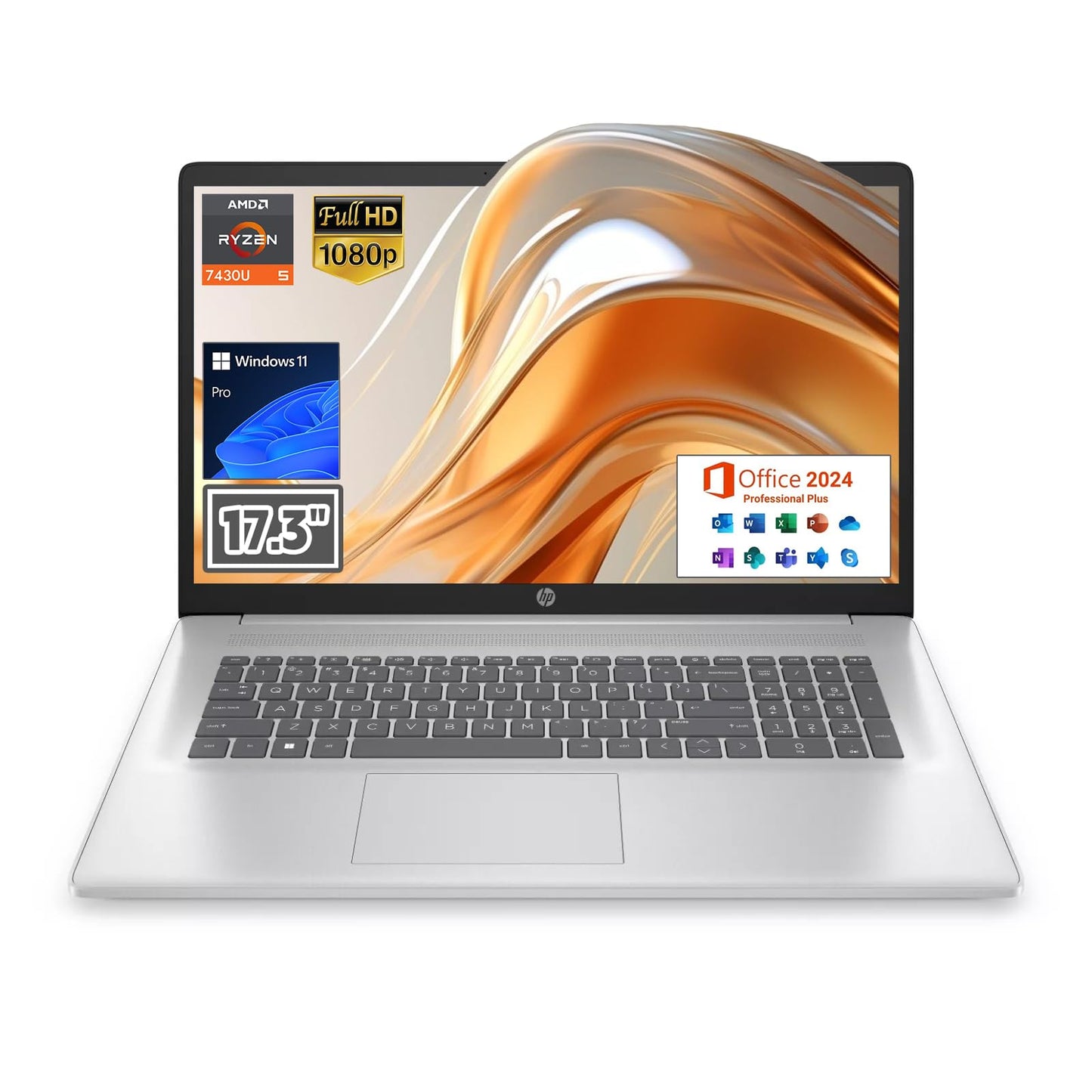 Hp 17 Inch Laptop With Fast Charger, 17.3'' Fhd Business And Students Pc, Ai Copilot, Amd Ryzen 5 (Beats I7-1165G7), Ms Office P