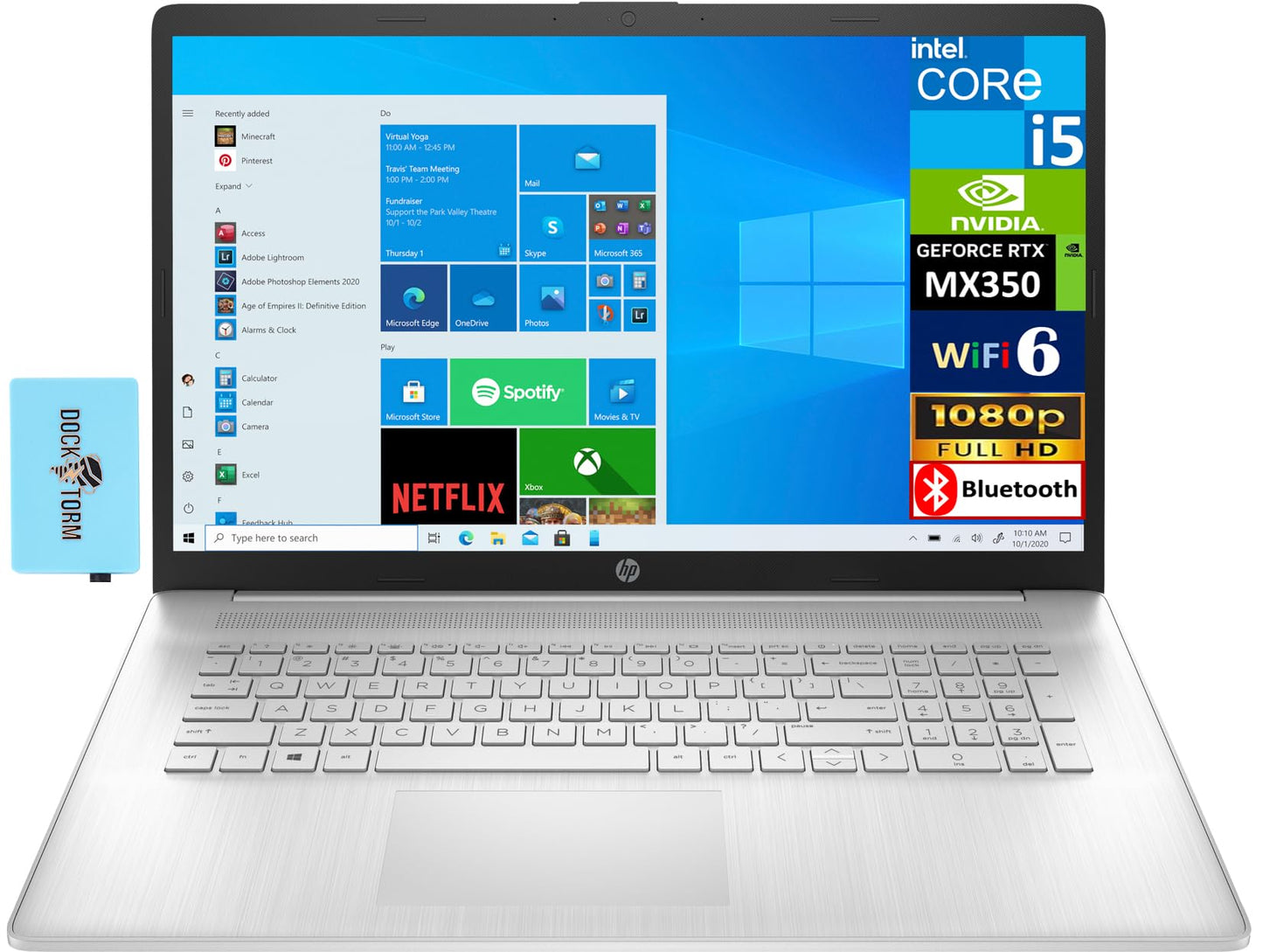 Hp 17T Essential Laptop 17.3'' Fhd Lcd Display (Intel I5-1135G7 4-Core, Mx450 2Gb, 64Gb Ram, 2Tb Pcie Ssd, Wifi 6, Bluetooth 5.0