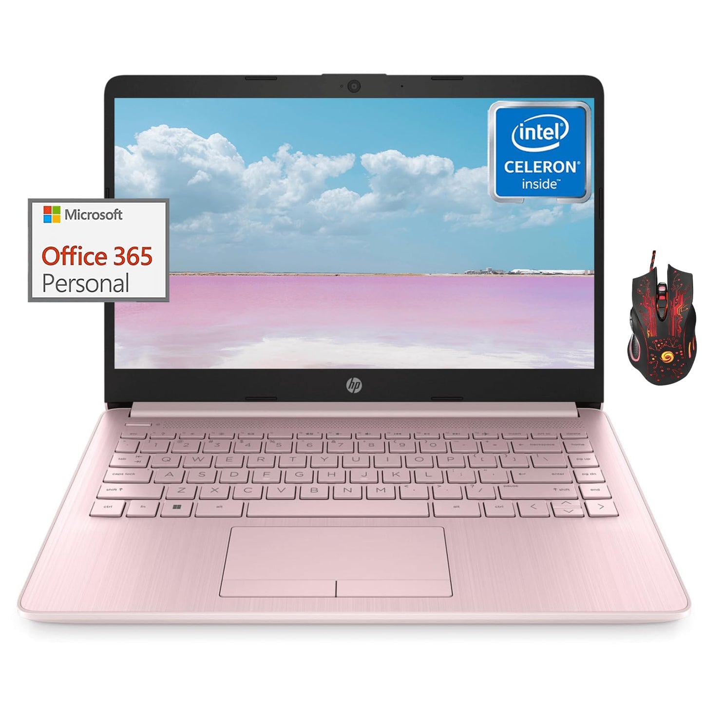 Hp Stream 14-Inch Laptop For Student And Business - Intel Quad-Core Processor, 16Gb Ram, 64Gb Emmc, 1-Year Office 365, 12H Long