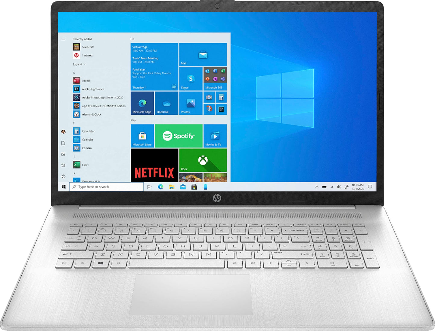 Hp 17 Laptop Pc, 17.3-Inch Hd+ Display, 11Th Gen Intel Core I3-1115G4 Up To 4.1 Ghz, 16Gb Ram, 256Gb Pcie Ssd, Webcam, Numeric K