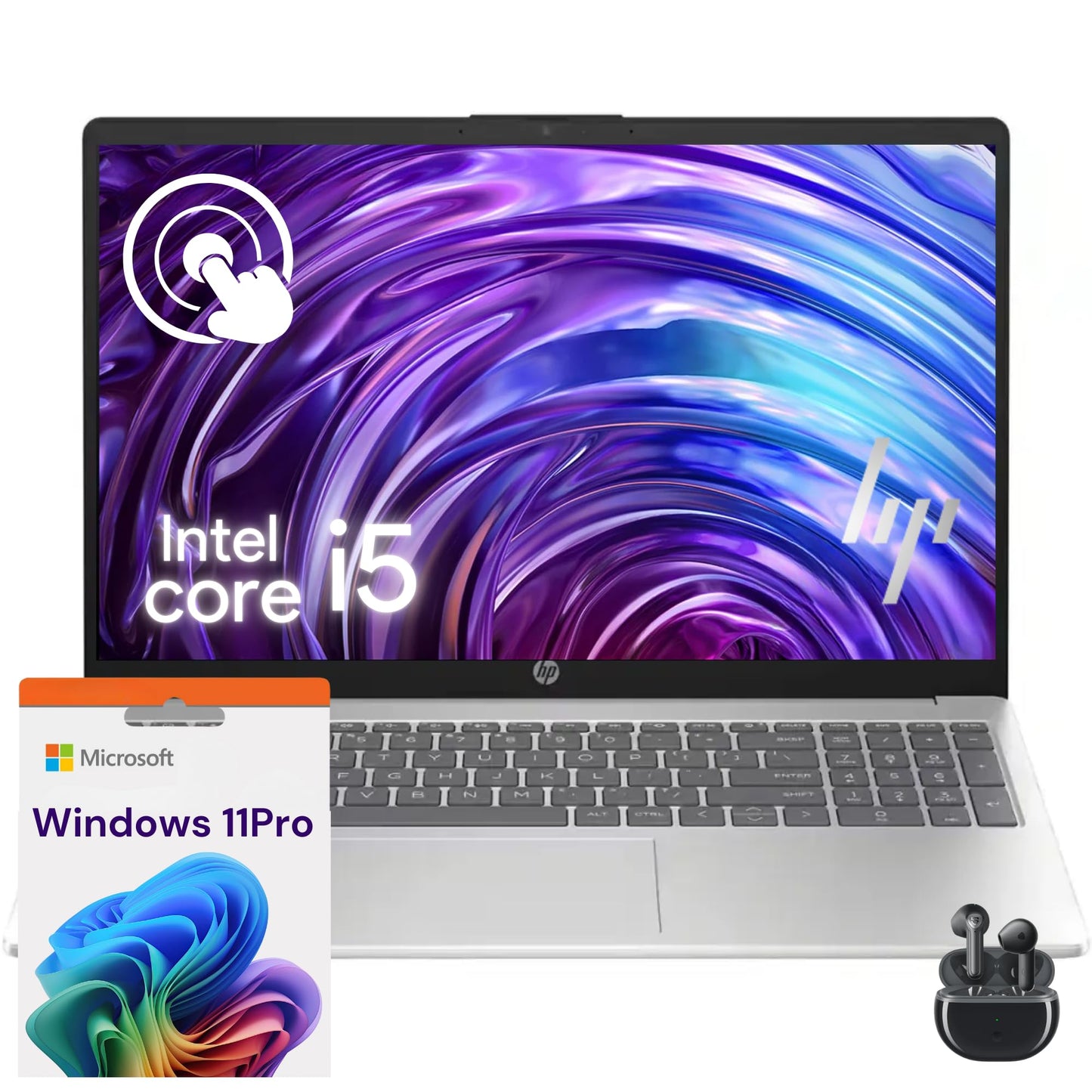 Hp 15.6'' Touchscreen Laptop, 64Gb Ram, 2Tb Ssd, 10-Cores Intel Core I5, Intel Iris Xe Graphics, Windows 11 Pro With Pre-Install