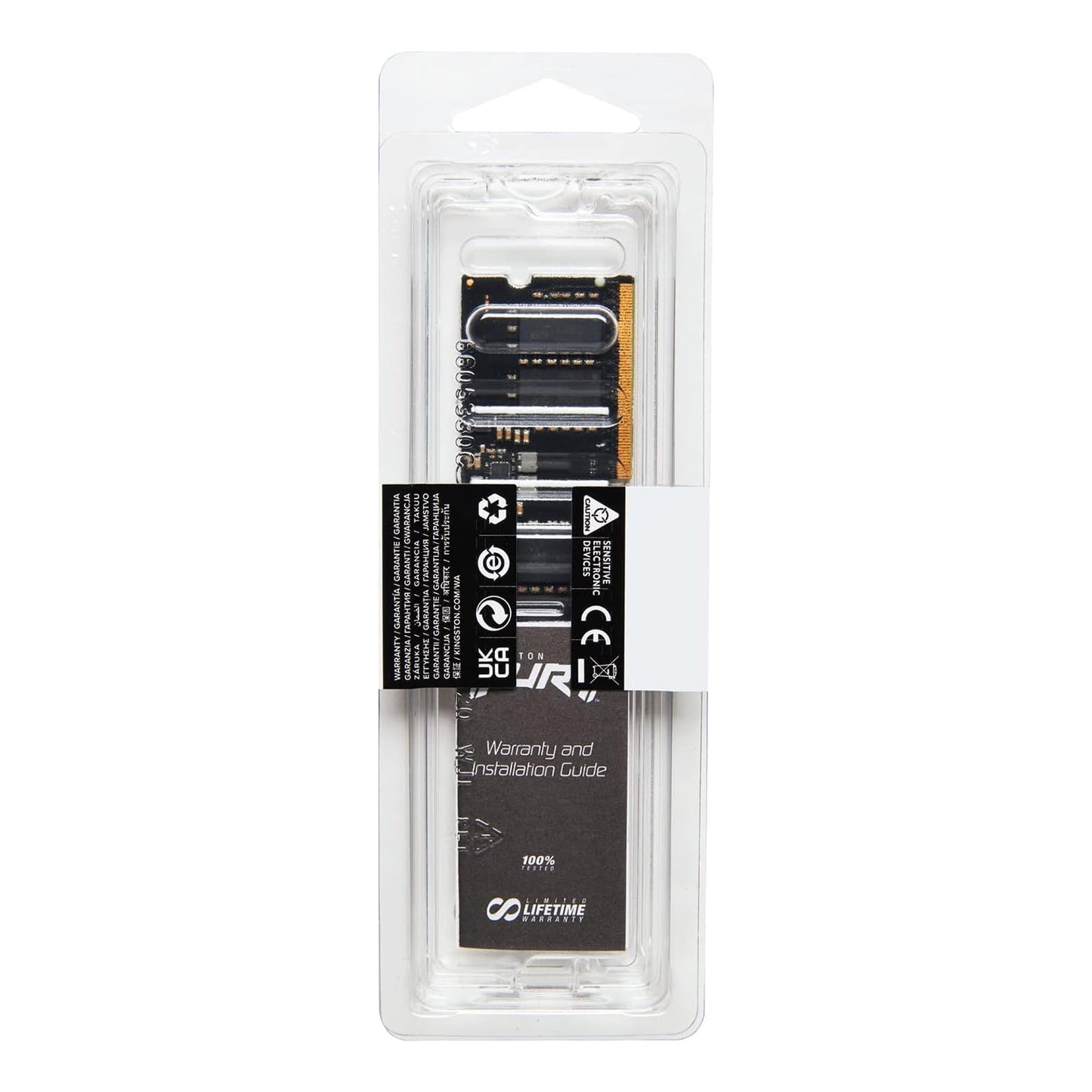 Kingston Fury Impact 8GB (1Gx 64 Bit) - DDR5 Technology  Memory, 4800 MHz Memory Speed, CL38 SDRAM (Synchronous DRAM) - KF548S38IB-8