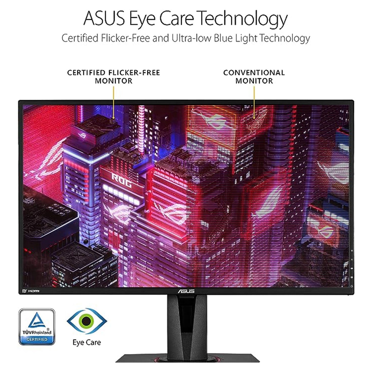 ASUS TUF 27"Inch HDR10 Gaming Monitor - WQHD (2560 x 1440), IPS, 165Hz, 1ms, Extreme Low Motion Blur, Speaker, G-SYNC Compatible, VESA Mountable, DisplayPort, HDMI VG27AQ
