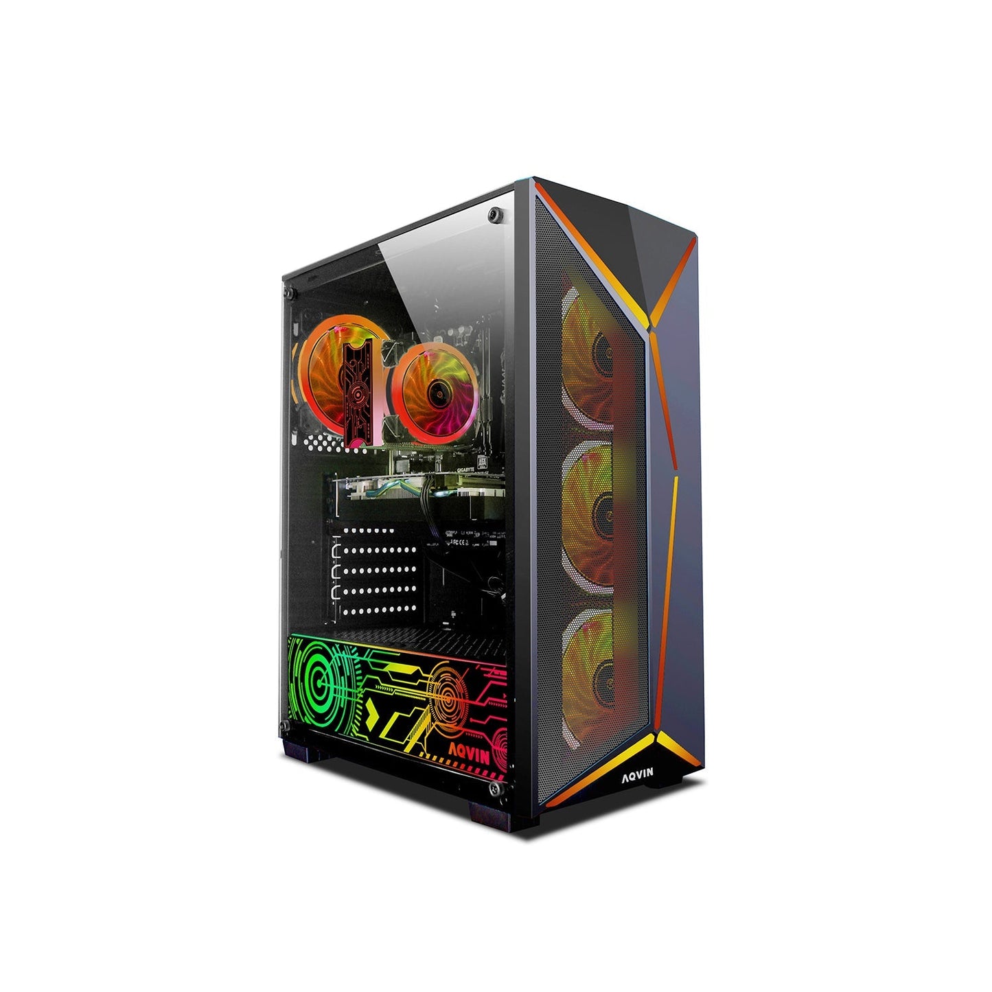 AQVIN AQ80 Gaming Desktop Computer PC Tower - Intel Core i7 - 8700 Processor Up to 4.60 GHz, GeForce GTX 1650/1660 | RTX 3050/4060/5060 Graphics Card, 32GB DDR4 RAM, 1TB SSD - 2TB SSD, Windows 11 Pro, Gaming Keyboard and Mouse