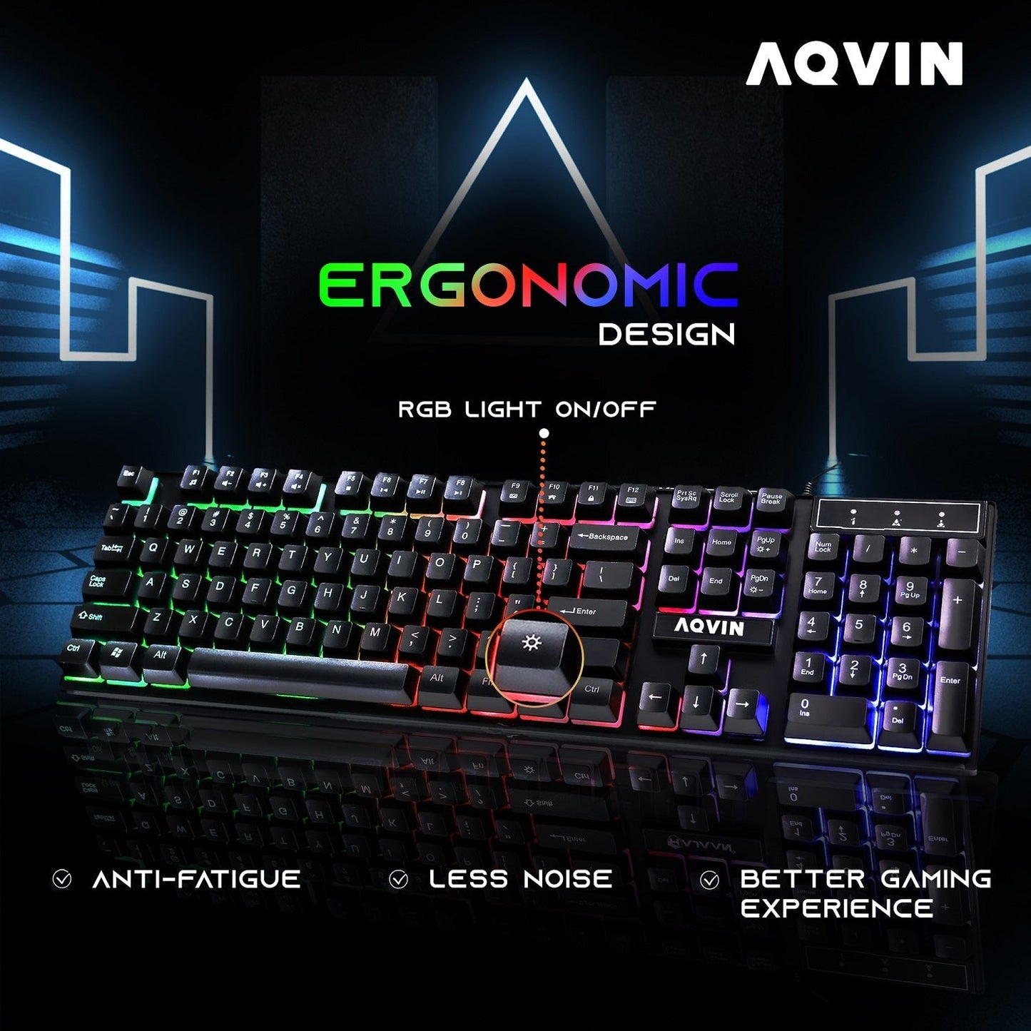 AQVIN AQW70/ AQB70 Gaming PC Tower - 27 inch Curved Gaming Monitor (Intel Core i7 Processor/ 32GB DDR4 RAM/ 1TB - 2TB SSD/ GeForce RTX 3050, 3060, 4060 GPU/ Windows 11 Pro) WiFi Ready