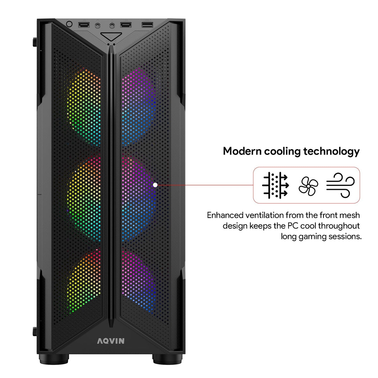 AQVIN-AQ20 Tower Gaming Desktop Computer PC, Intel Core i7 processor, 32GB RAM, 1TB - 2TB SSD, GeForce GTX 1660S/ RTX 3050/3060/4060,5060 Windows 11 Pro, Gaming Keyboard & Mouse