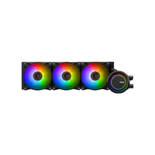 MSI MAG CLE360 CPU Liquid Cooler - ARGB Fan Lighting With 360mm Radiator Size, Support Intel Socket / AMD Socket - Black