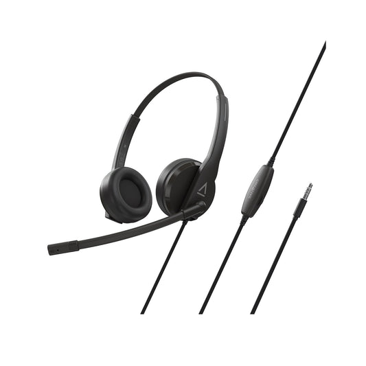 Creative HS-230 Analog Headset With Noise-Cancelling Mic and Inline Remote Control, 40 mm Neodymium Drives Plug-and-Play, Compatible With any PC or Mac Computer USB-A Port - (51EF1110AA000)