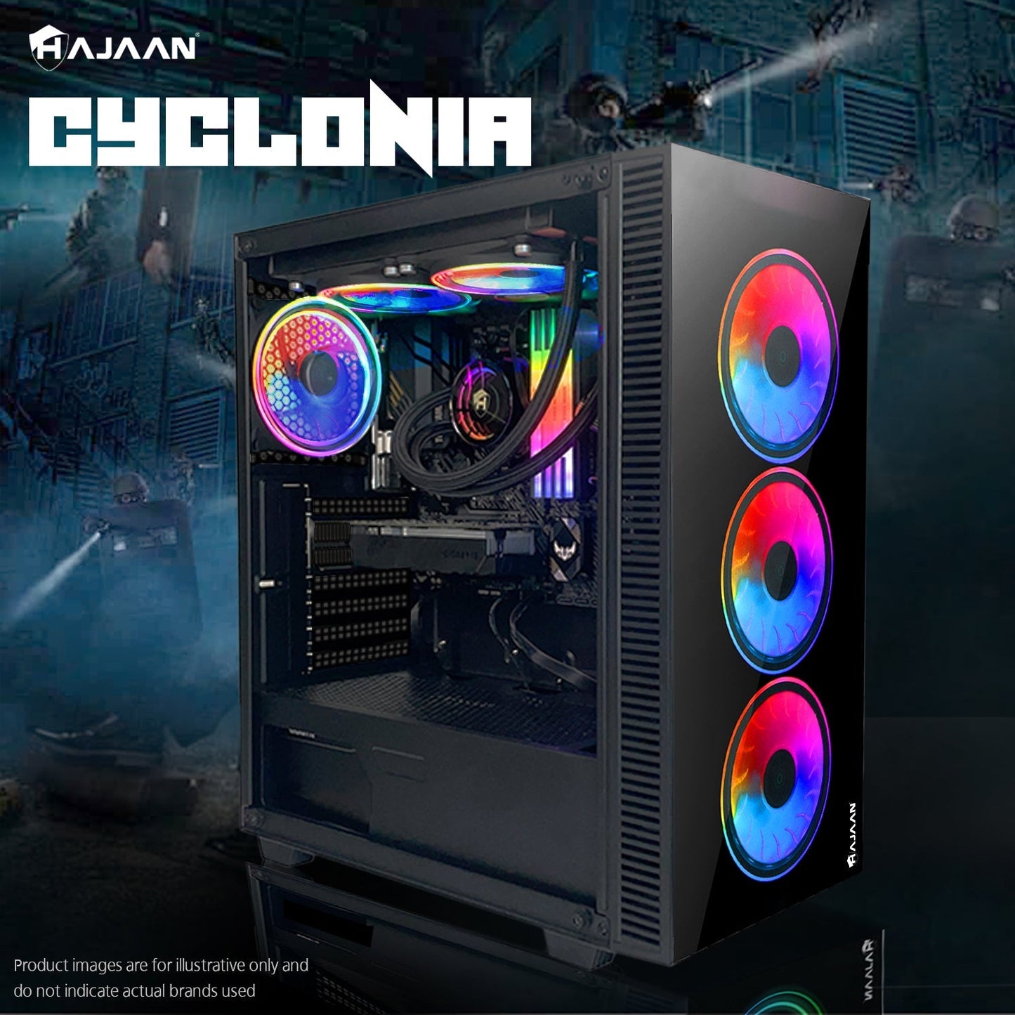 HAJAAN Gaming PC | 32” Inch Curved Gaming Monitor | Intel Core i7 Processor | GeForce RTX 4060 | Wi-Fi Ready | Windows 11 Pro