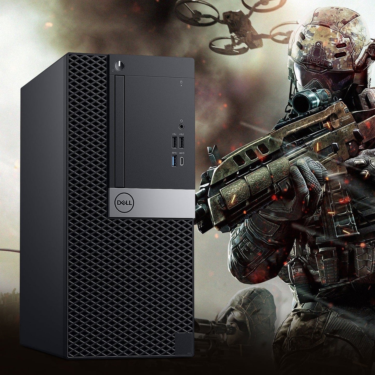 Dell OptiPlex Tower Gaming Desktop Computer PC| Hexa Core i5 8th Gen up to 4.10 GHz| 16GB - 32GB DDR4 RAM| 512GB -2TB NVMe SSD| Windows 11 Pro| RX550, GT1030, GTX 1630, 1050Ti, 1650 - Refurbished