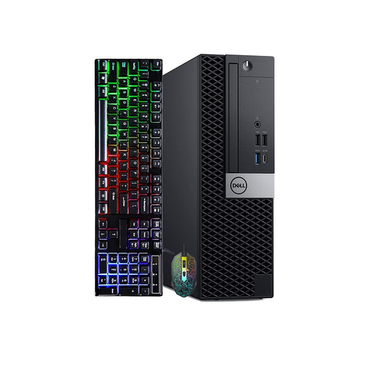 Dell OptiPlex SFF Gaming Desktop Computer PC| Hexa Core i7 9th Gen up to 4.70 GHz| 16GB - 32GB DDR4 RAM| 512GB -2TB SSD| Windows 11 Pro| RX550, GT1030, GTX 1630, 1050Ti, 1650 - Refurbished